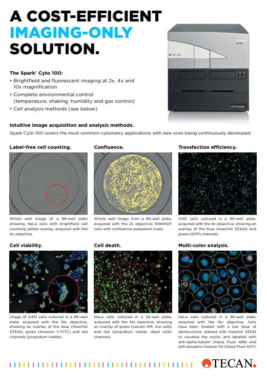 【フライヤー】イメージングに特化したプレートリーダーSpark Cyto 100