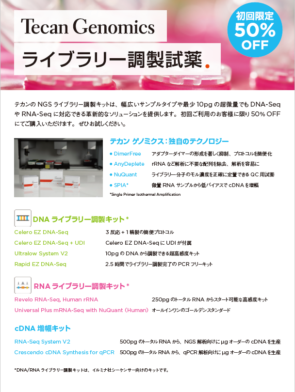 Tecan Genomics ライブラリー調製試薬