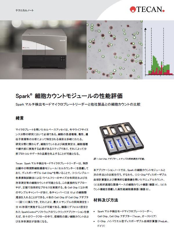 Spark® 細胞カウントモジュールの性能評価